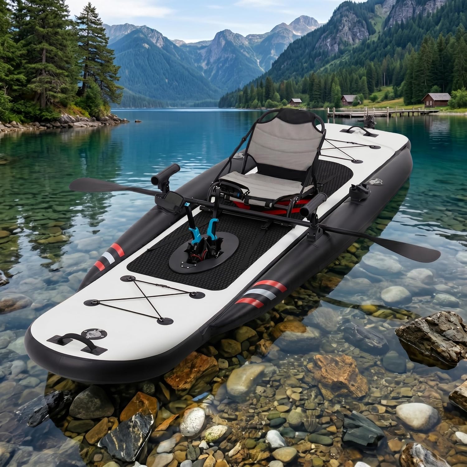 Fishing Kayak Seat - 12 Fuß Premium PVC Aufblasbares Angelkajak