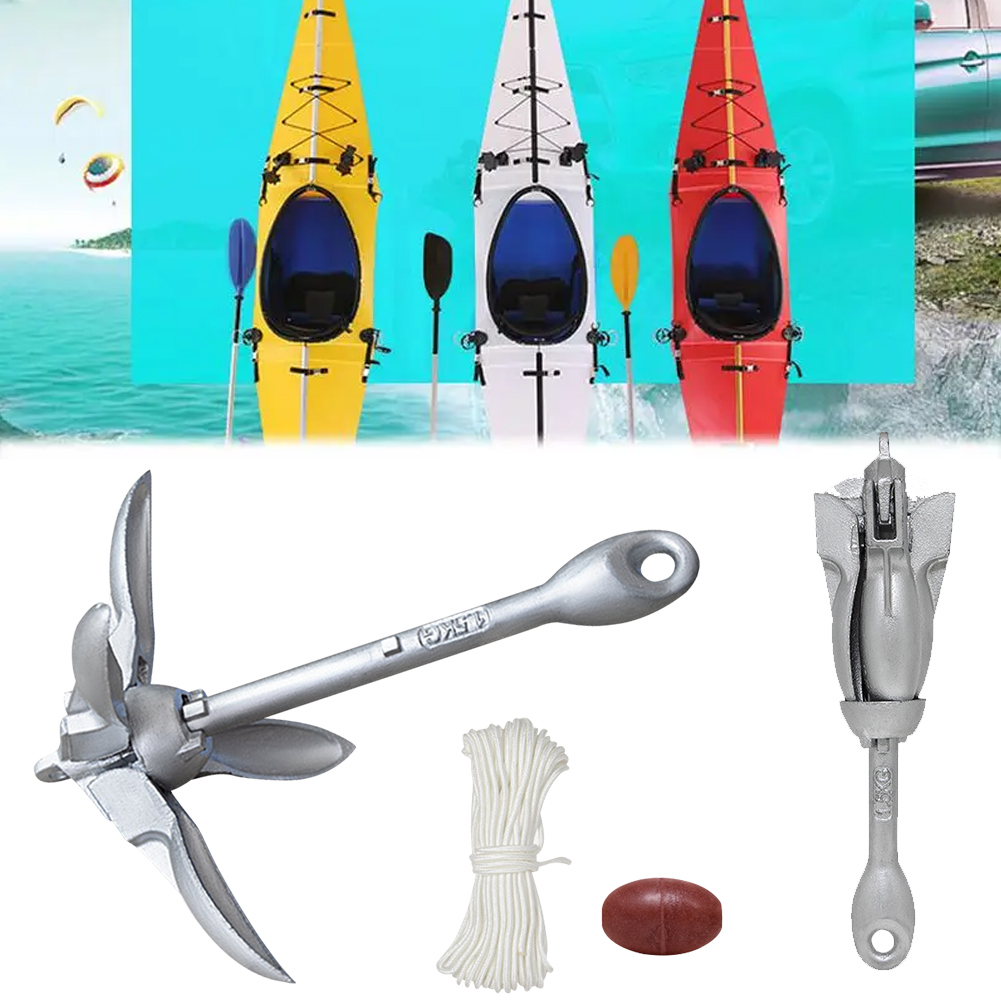 Fishing Kayak Anchor - 0,7/1,5 kg Kajakanker, klappbarer Marineanker mit