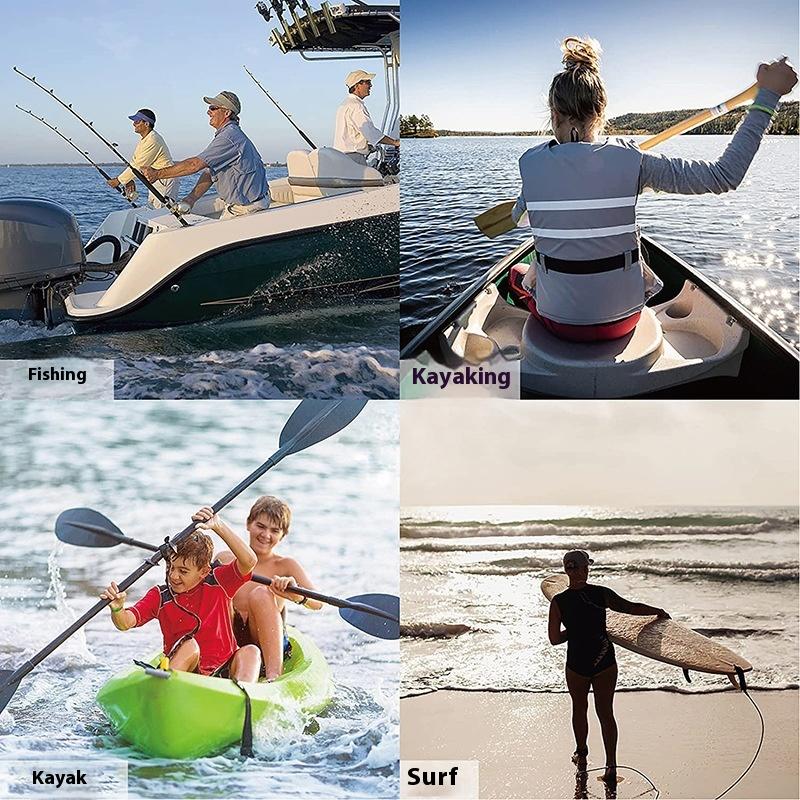 Fishing Kayak Paddle Leash - Einstellbare Elastische Kajak Stange Lanyard Kanu
