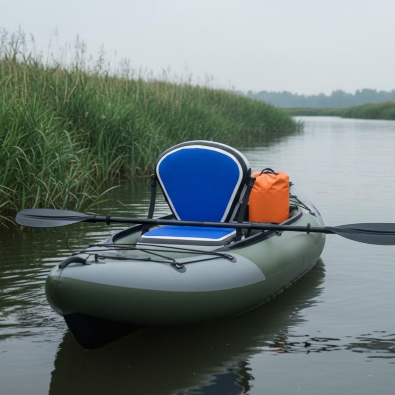 Fishing Kayak Seat - Aufblasbare Kajak-Sitzlehne, aufblasbarer Angelboot-Sitz, reißfest, integrierte