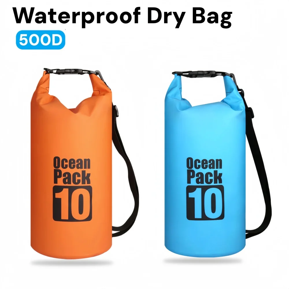 Fishing Kayak Storage Bag - 500D Wasserdichter Trockensack zum Schwimmen, Roll-Top-Trockentasche