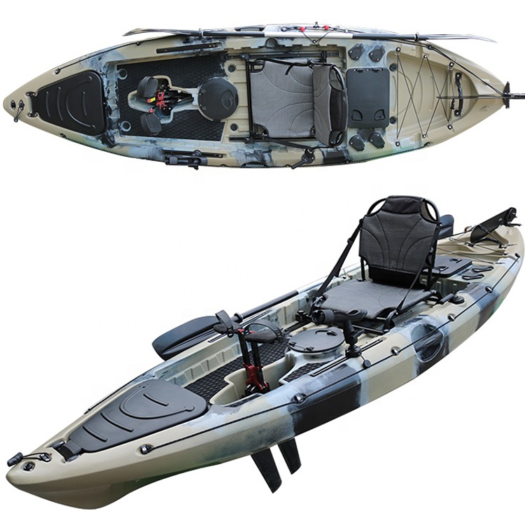 Fishing Kayak Pedal Drive - Neu Entwickeltes Plastik-Kajak mit Fußpedalantrieb für