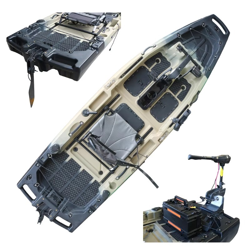 1-Personen HDPE/PE Sit-On-Top  – Fishing Kayak Pedal Drive Bewertung und Preis