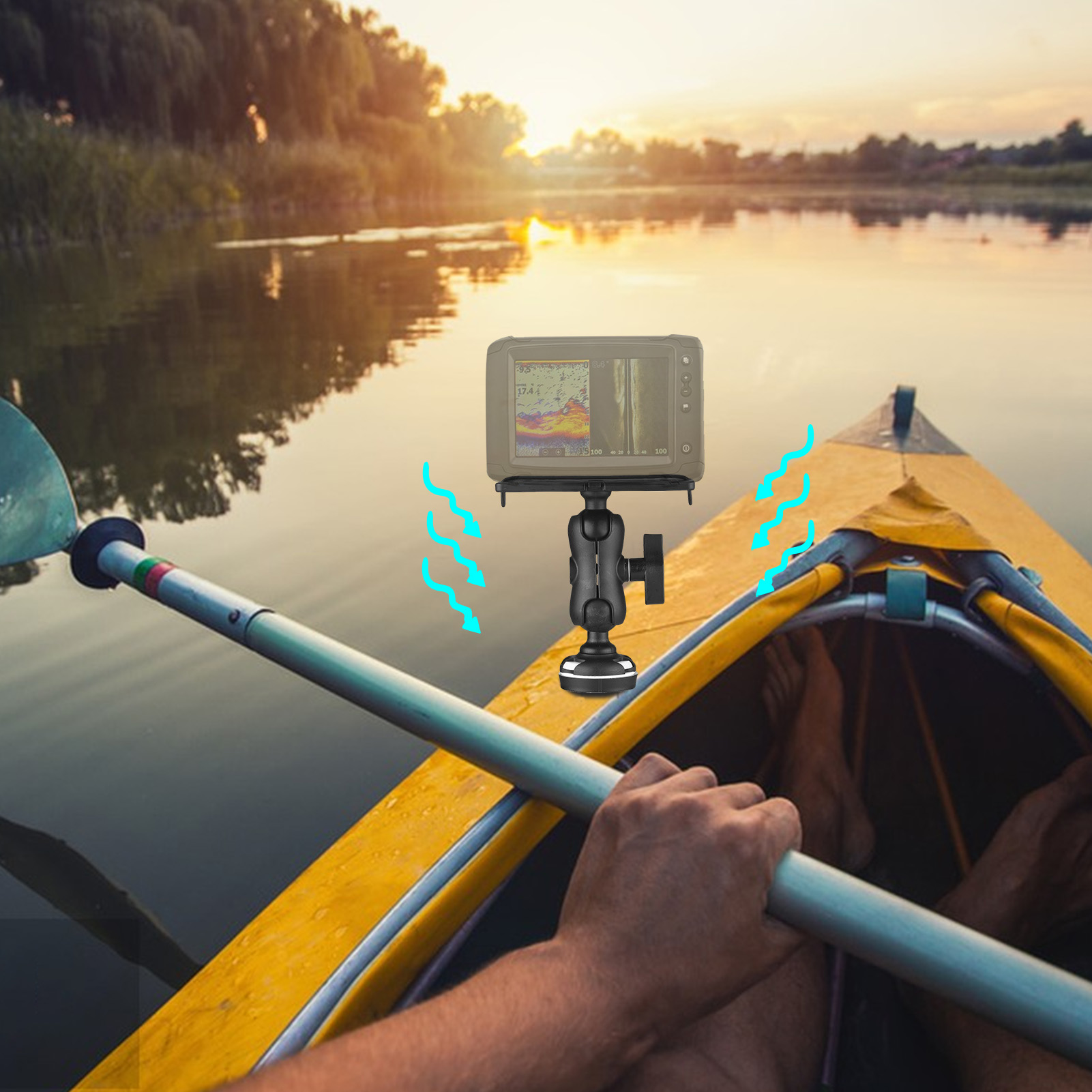 Fischfinder-Halterung mit rech – Fishing Kayak Fish Finder Mount Bewertung und Preis
